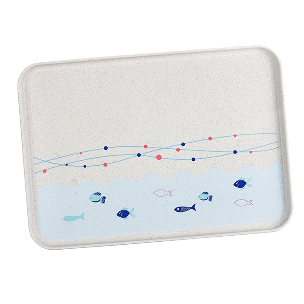 Aoanydony 1 Piece Hotel Serving Trays Rectangle Melamine Plastic Tableware White L